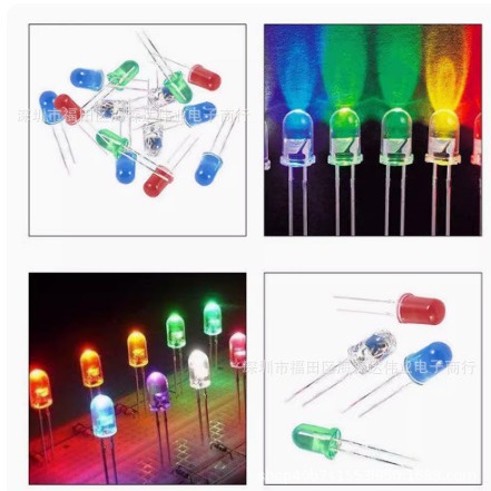 F5 5mm LED light emitting diode boxed light emitting tube 500 100 per color 5 colors total 500PCS