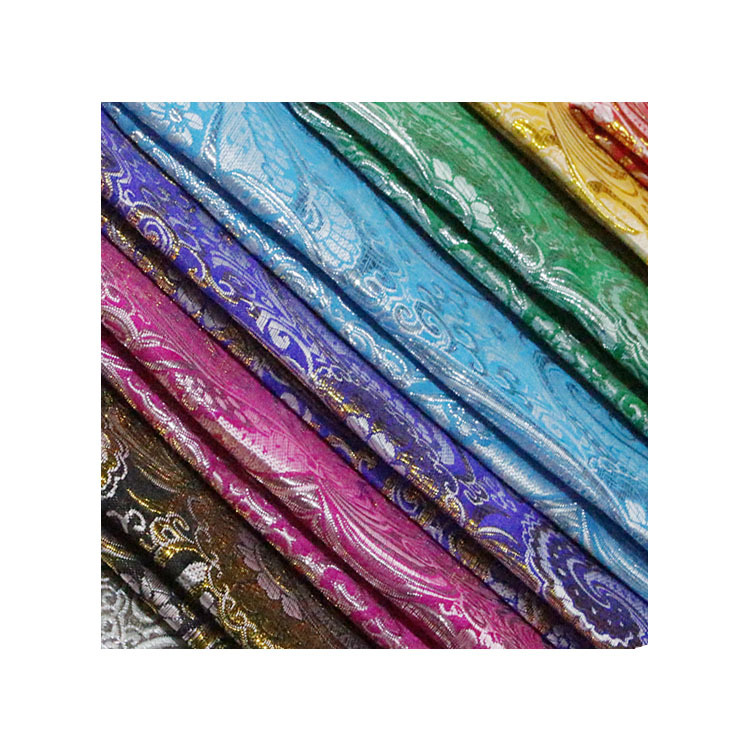 Manufacturers brocade gold and silver wire loquat flower Chinese style fabric ancient costume clothing fabric