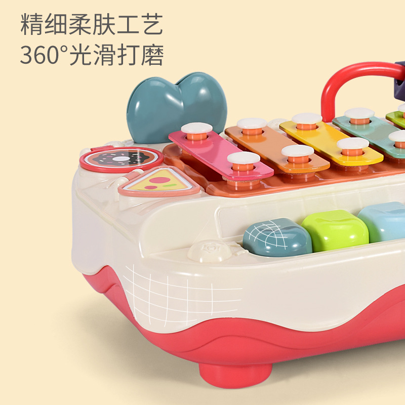 Puzzle eight-tone accordion baby's two-in-one xylophone musical instrument 8-month-old children's musical toy piano