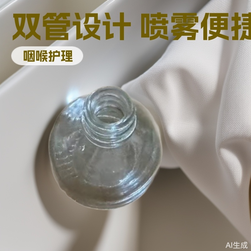 Двухтрубный распылитель для горла, распылитель порошка для горла, маленький распылитель для жидкости для горла, оральный распылитель, портативный одноручный