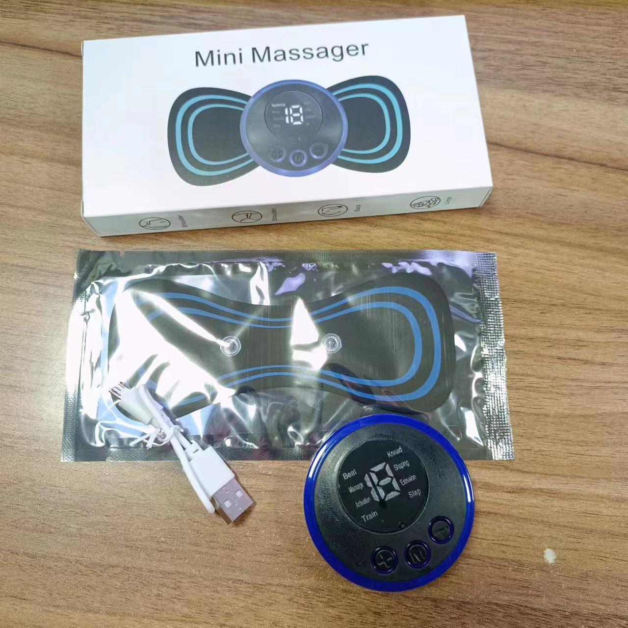 Smart EMS massage stickers mini portable shoulder and neck massager household electric Meridian pulse cervical massager