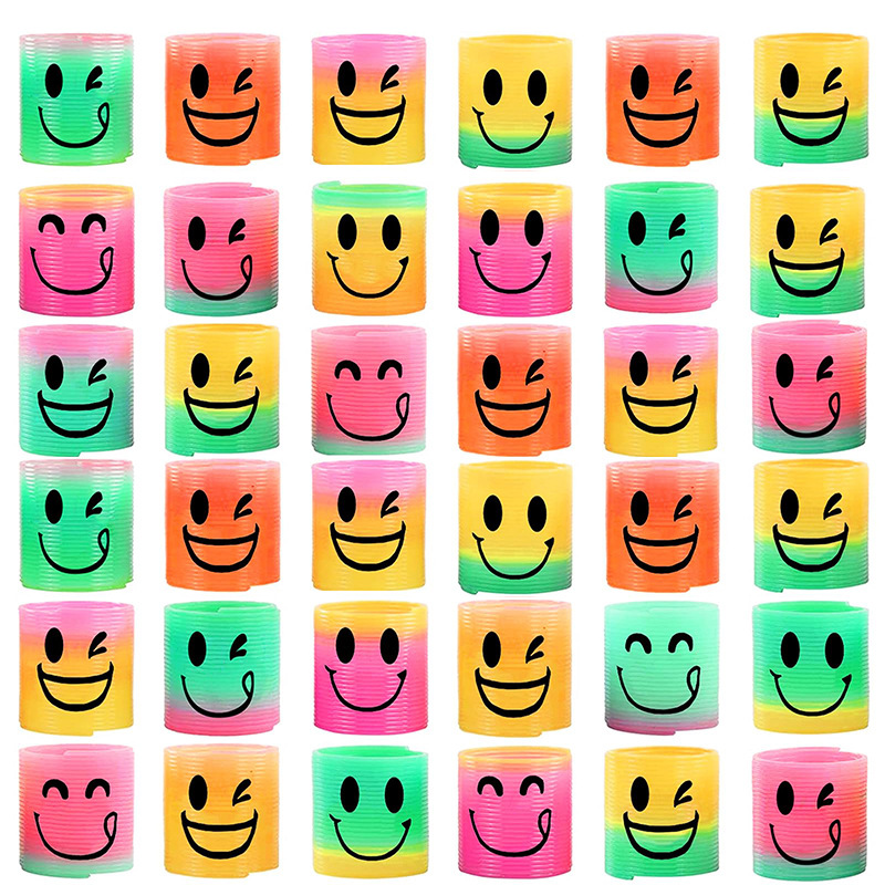 Детские цветные пружинные кольца, мини-радужные кольца, цветные эластичные кольца, призы для уличной торговли, подарки для детского сада