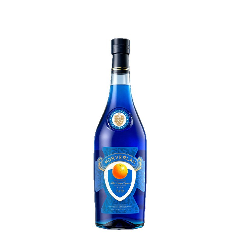 Blue and Orange Flavored Liqueur 21% 720ml Mo Wilan Foreign Liquor Bar Mixed Large Bottle One-Piece Dropshipping Cocktail