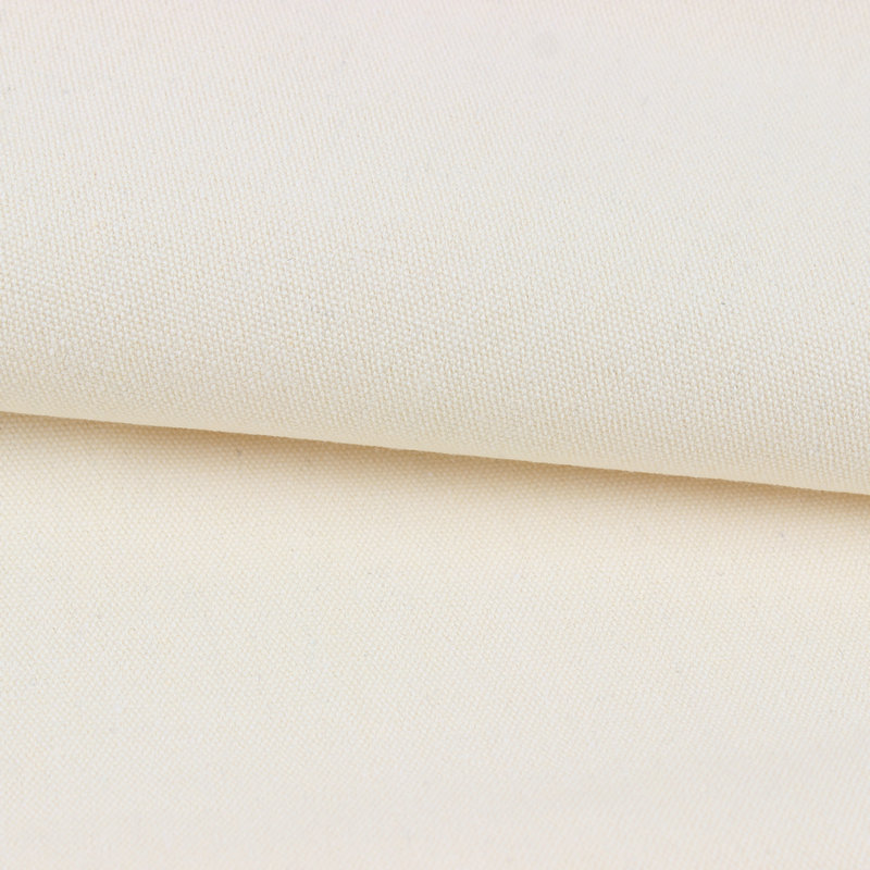 Natural A+ Polyester-Cotton Fabric Embryo Plain Pure Color Thickeneded Fabric Canvas Gray Fabric Bleached Shoe Material Luggage Fabric Customization
