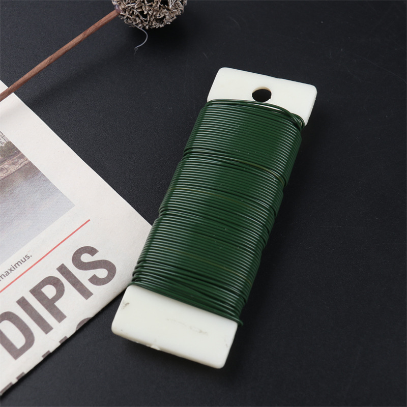 No. 22 Green Slurry Line Painted Galvanized Iron Wire 0.7mm Christmas Decoration Art Handicraft Bundling Wire
