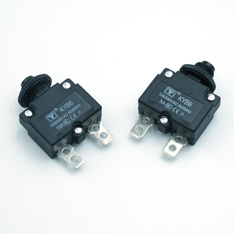 Supply Small Circuit Breaker Kyb8-15A Two Feet with Dust Cover Overload Protector Black Overload Protector