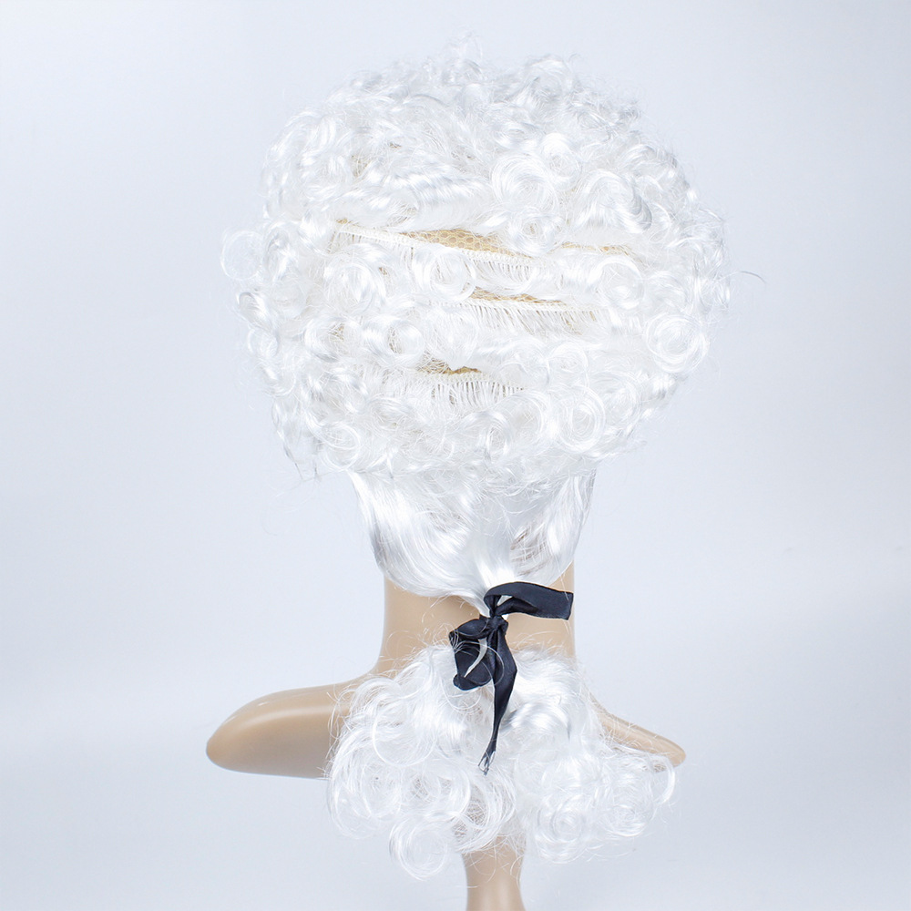 Halloween Performance Props Tail-tied Children Adult Judge Wig Role-playing European and American Duke Lawyer Headgear