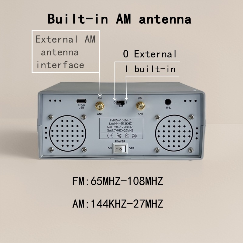 Ats25 Desktop Radio Si4732 Radio Single Side with Function Full Band Single Side with Radio