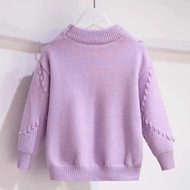Girls' Western style autumn and winter sweater 2023 new fashion girls' three-dimensional butterfly sweater middle and big children's online celebrity top
