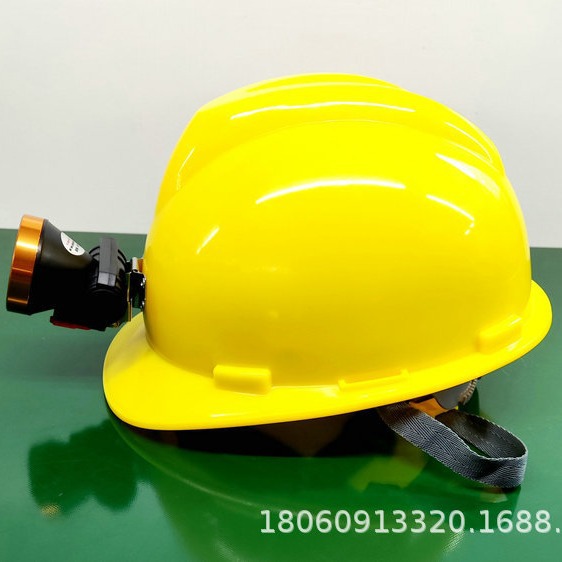Safety helmet with lamp ABS safety helmet with lamp LED strong light rechargeable searchlight helmet lamp miner's hat with lamp