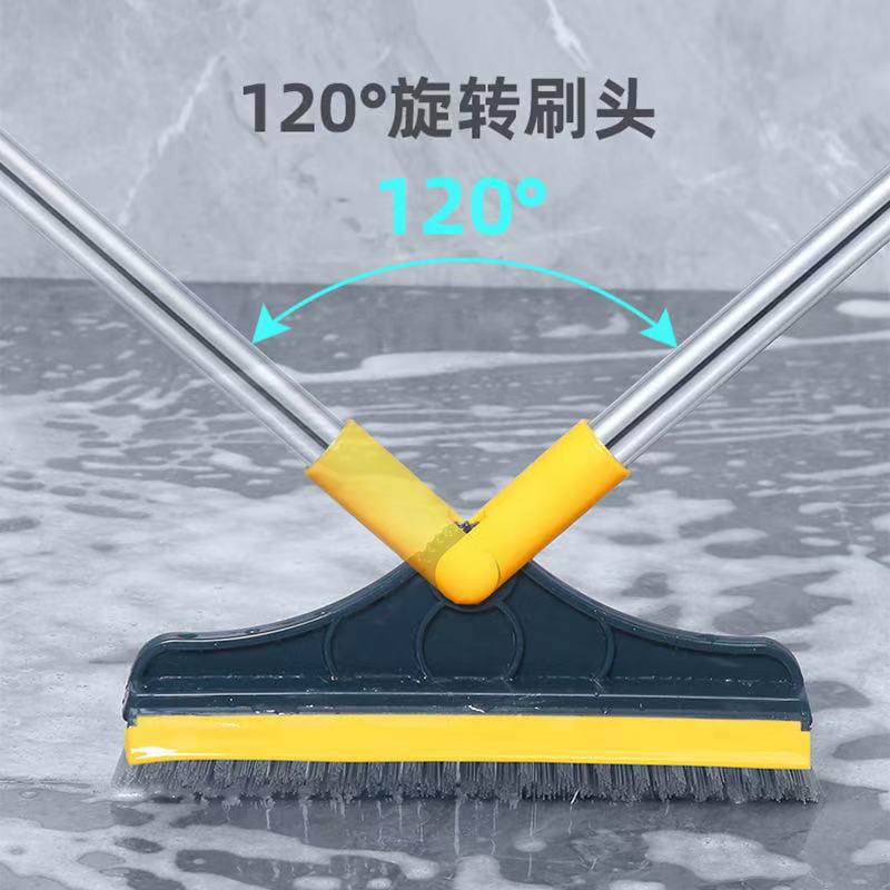 Toilet Floor Brush Household Toilet Four-in-one Brush Floor Brush Pointed Floor Brush Bathroom Tile Long Handle Hard Hair