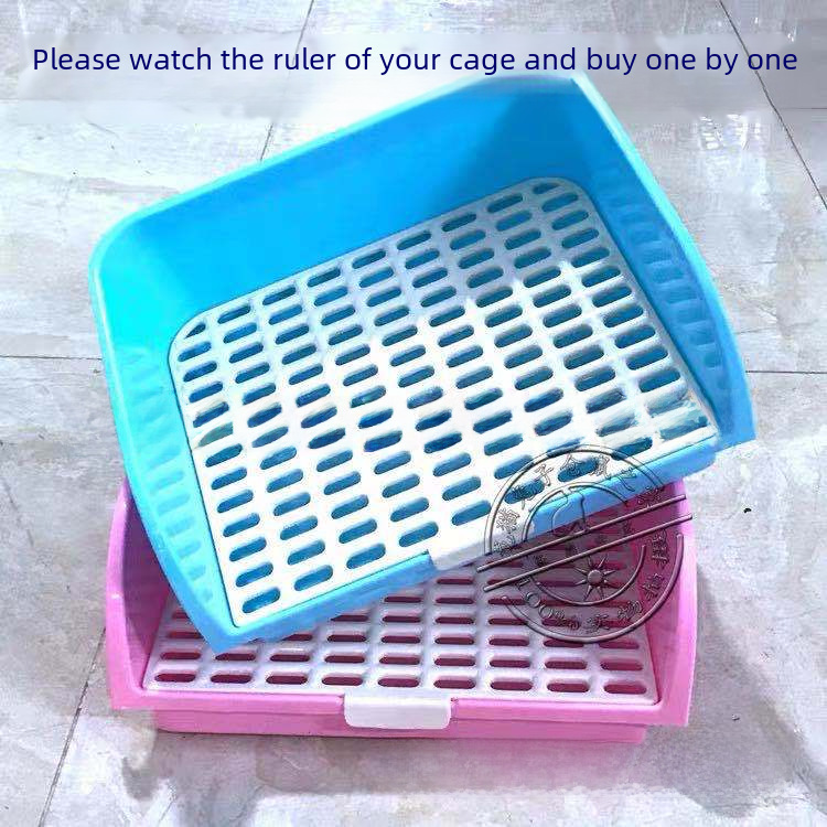 Rabbit Toilet Pet Golden Bear Toilet Anti-overturning Square Anti-spray Urine Large Rabbit Induced Potty Urine Basin