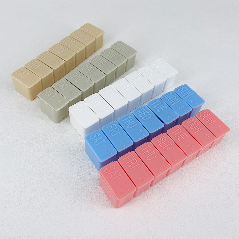 Портативная недельная пилюльница с семью отделениями, переносная, на неделю, ящик для хранения пилюль с семью отделениями в наличии