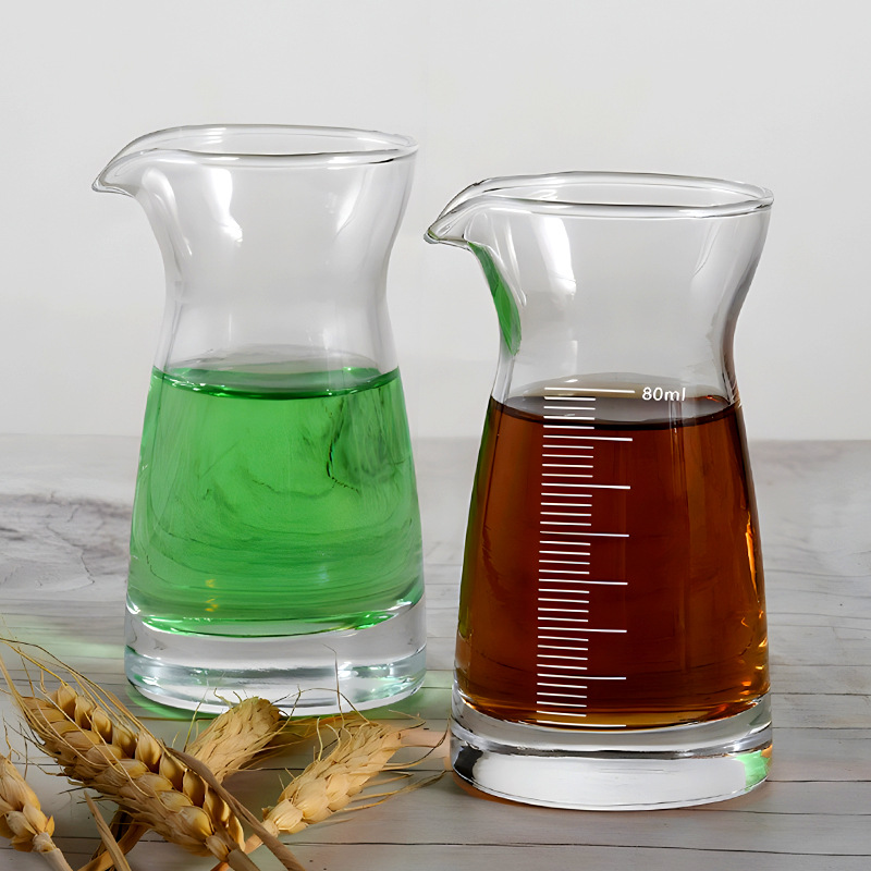 Glass Wine Dispenser with Scale Household Liquor Dispenser 80 Pot Restaurant Jug Lead-Free Wine Measurer Wine Set Wholesale