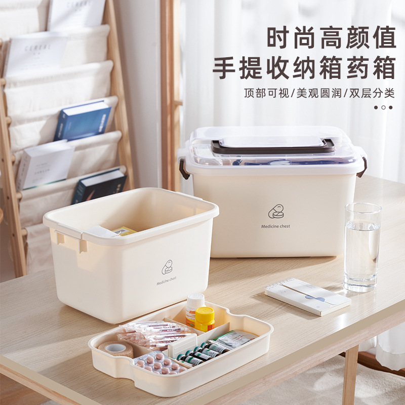 Портативная коробка для медикаментов, многоуровневая, большая емкость