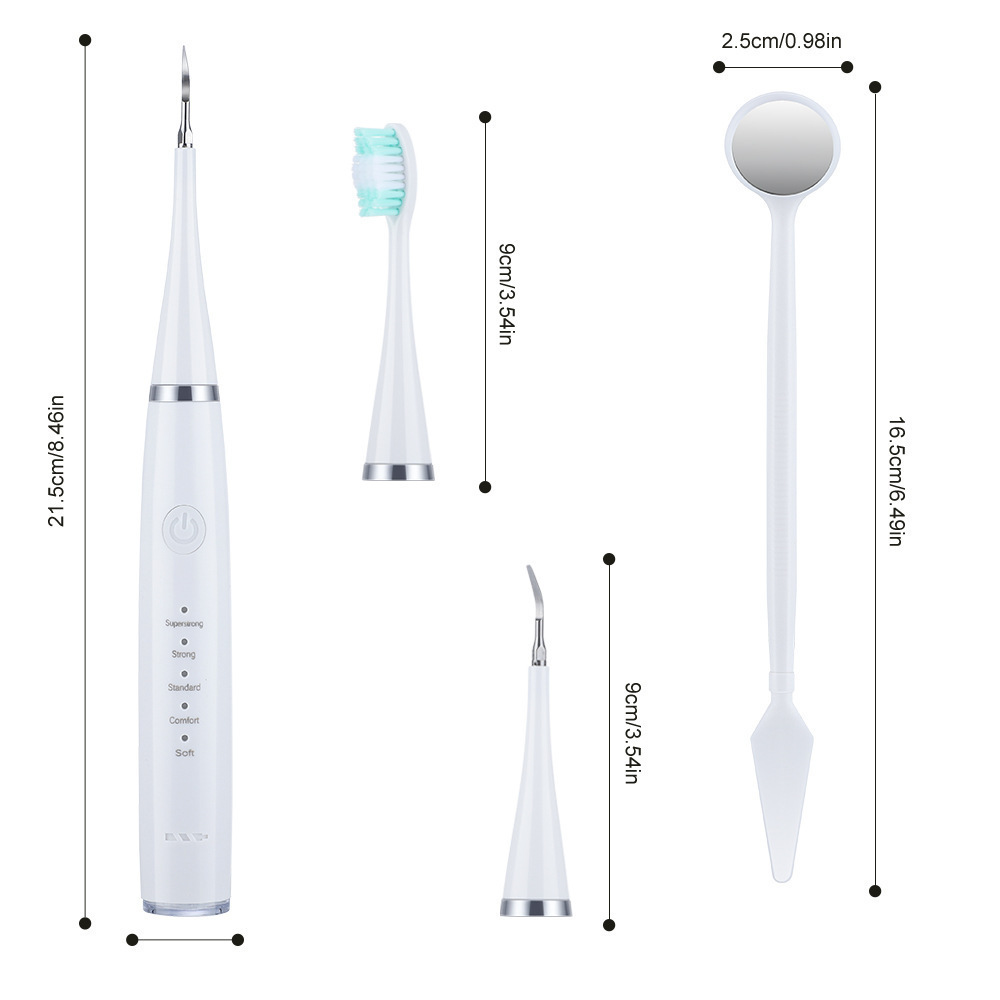 New Household Ultrasonic Six-in-One Electric Dental Cleaner Dental Calculi Cleaning Whitening Dental Washing Instrument
