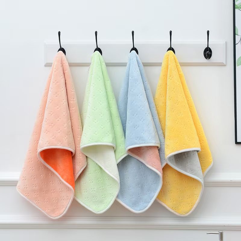 Оптовое производство двустороннего полотенца из кораллового флиса, утолщенное, увеличенное, мягкое, дышащее, впитывающее, домашнее банное полотенце