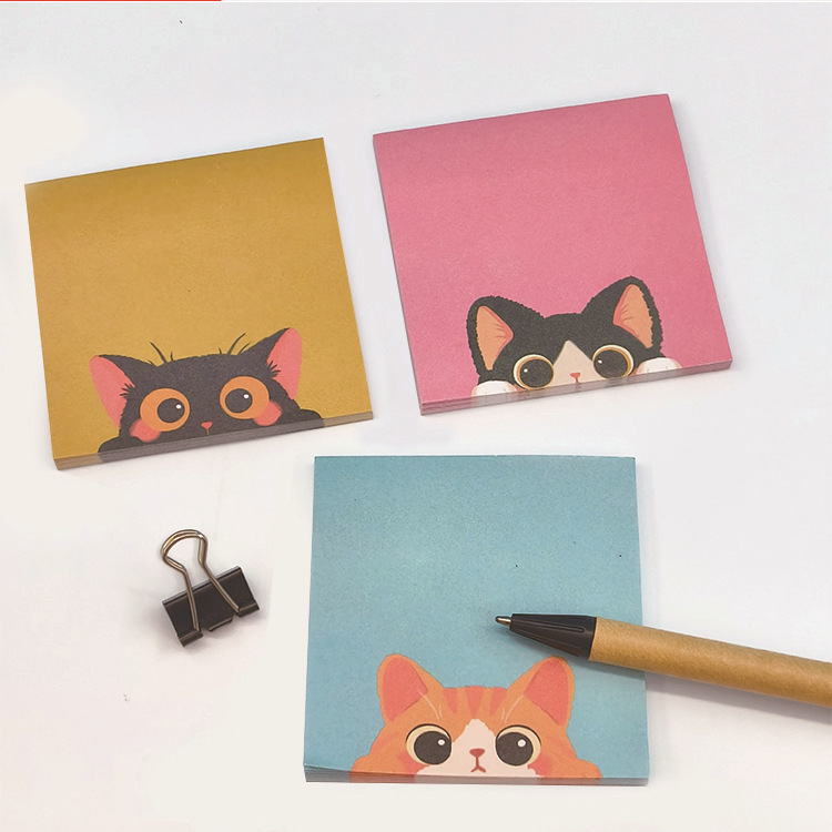Special-Shaped Sticky Notes Made into Cute Animal Sticky Notes with Strong Adhesive Cartoon Reusable Memo Pads Customized Sticky Note Pads