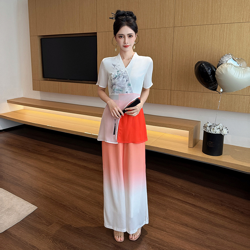 Spring and Summer 2025 New Chinese Style Retro Ear-picking Technician Female Foot Bath Technician Work Clothes Guofeng Foot Therapy SPA Work Clothes