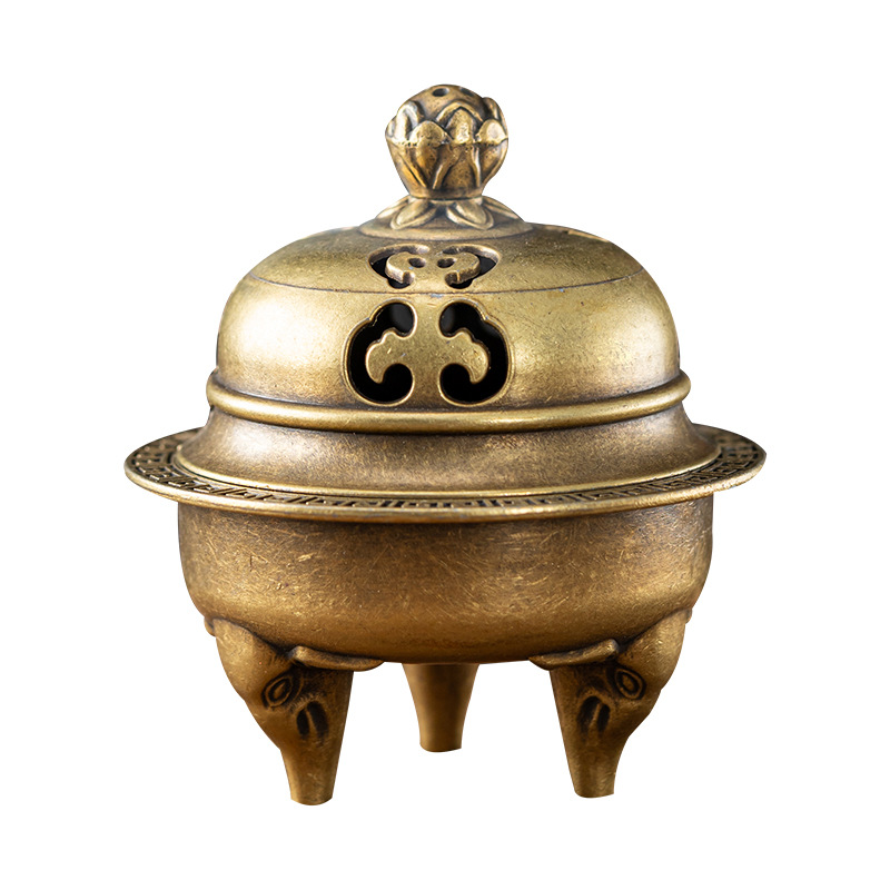 Cornucopia small incense burner creative alloy incense burner gourd teapot mini small incense burner household indoor aromatherapy ornaments