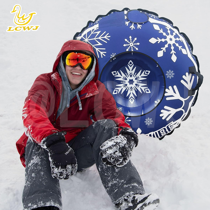 Manufacturer's Ready-Made Inflatable Ski Ring Pvc Thickeneded Cold-Resistant Belt Cloth Cover Drag Ring Winter Outdoor Snow Toy