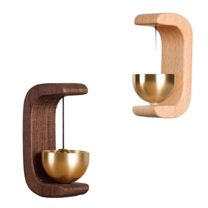 Dopamine Suction Door Entry Wind Chime Magnetic Wooden Doorbell Shop Entrance Reminder Bell New Chinese Style Bell