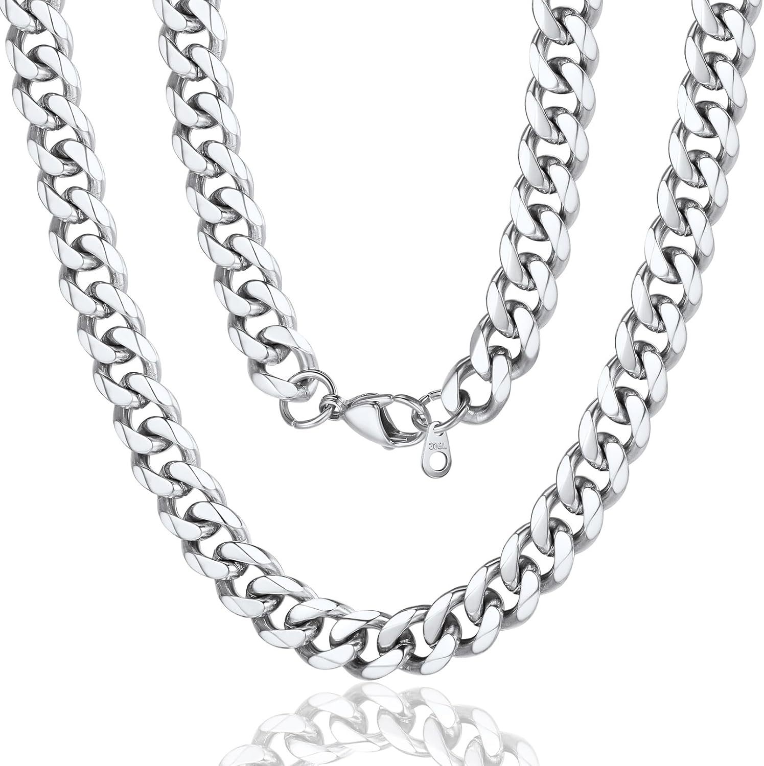 Цепь из нержавеющей стали Куба для мужчин, ожерелье Miami Cuban Link 3\/6\/9\/12mm