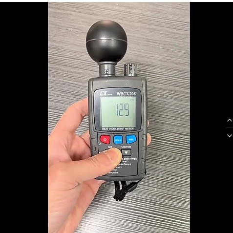 Taiwan Luchang Heat Index Wbgt-208 Recorder Black Ball Temperature and Humidity Meter Heat Stroke Prevention Index