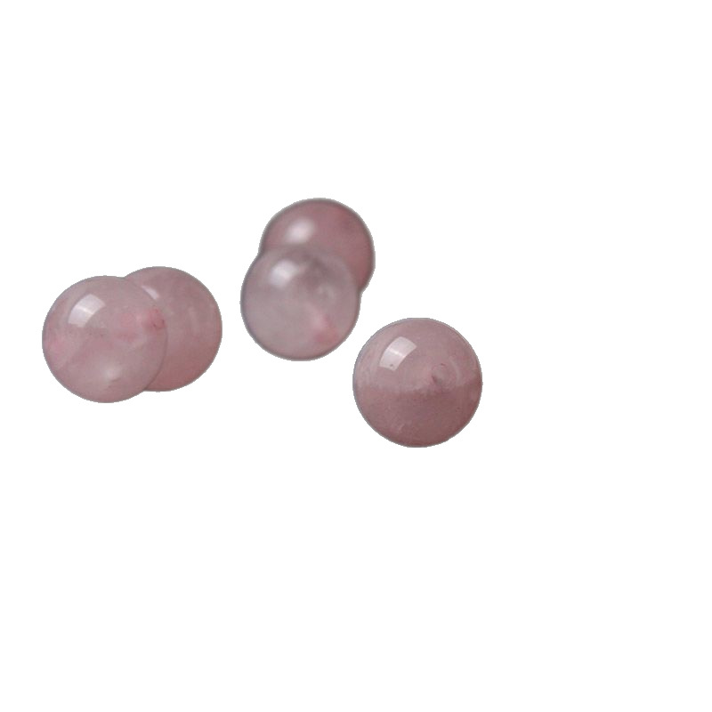 Madagascar Natural Pink Crystal Loose Beads Pink Crystal Handmade DIY Beaded Round Bead Bracelet Bracelet Wholesale