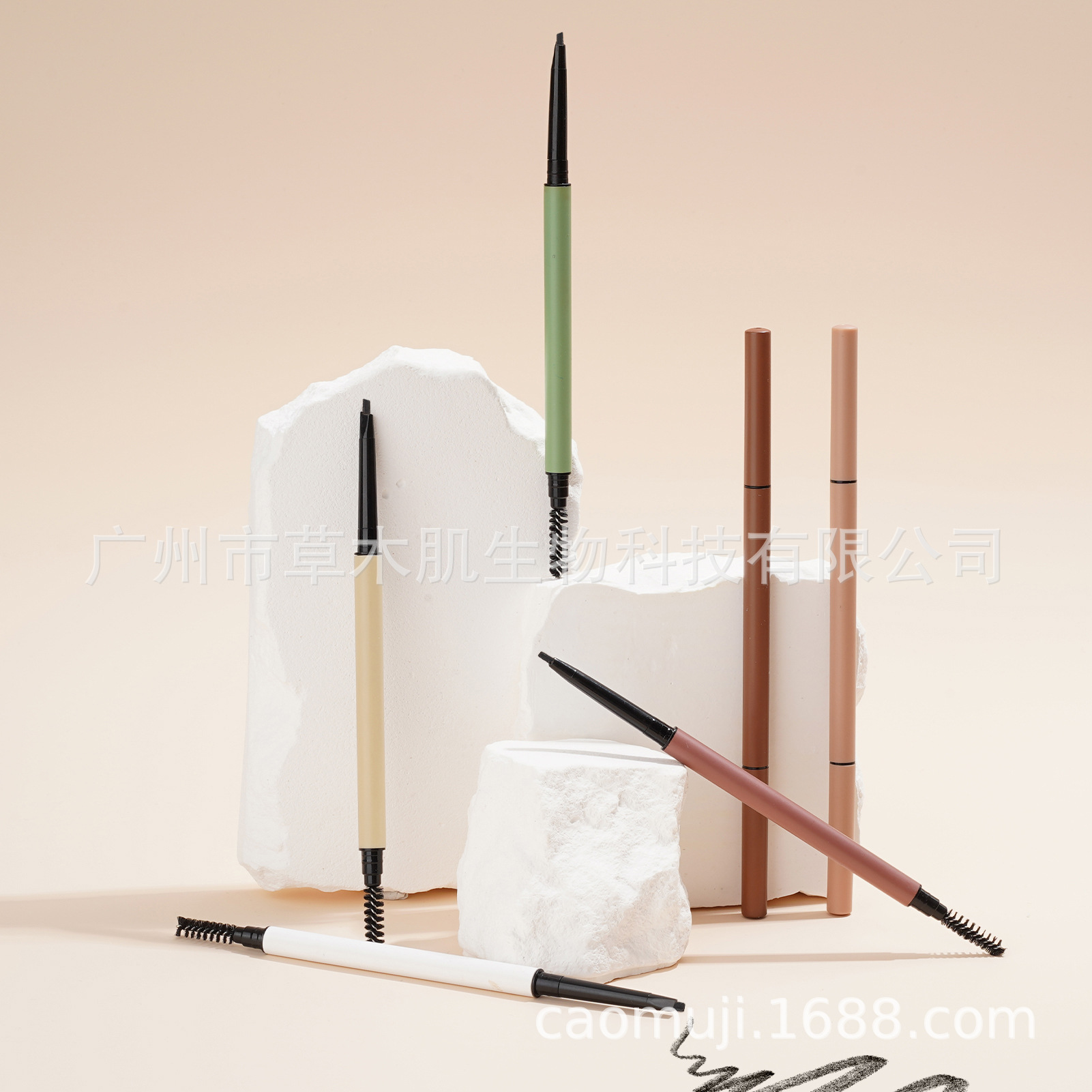 нейтральный безлоготипный производитель, оптовая продажа Amazon, кросс-бордерная иностранная торговля, мелкосерийный двойной карандаш для бровей, двусторонний карандаш