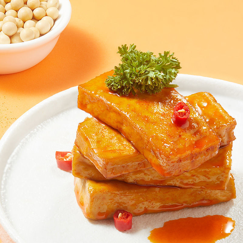 Jin Zi thick dried tofu 20 g/pack Hunan specialty spicy flavor small package snack snack spicy flavor dried tofu products