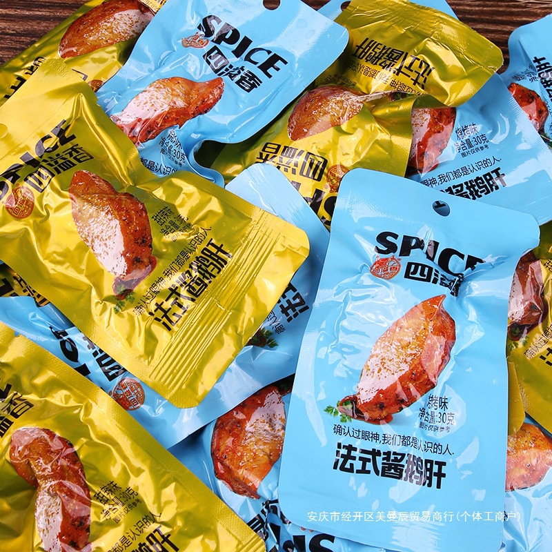 Foie Gras Ready-To-Eat French Style Spicy Sauce Foie Gras Meat Deli Braised Food Internet Celebrity Casual Snacks