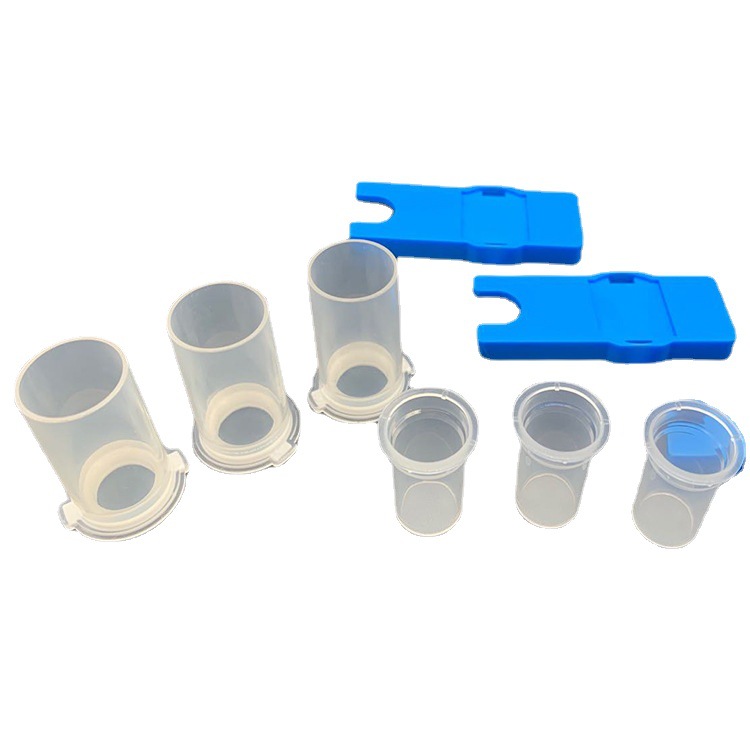 TCT production clip cervical screening cell filter liquid-based cell consumables blue background