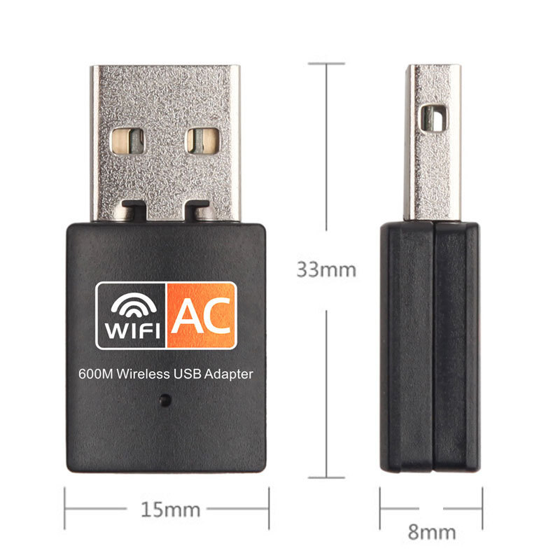 Manufacturers Free Shipping Rtl8811Cu Ac600 Dual-Band Wireless Wifi Receiver Transmitter 600Mbps Wireless Network Card