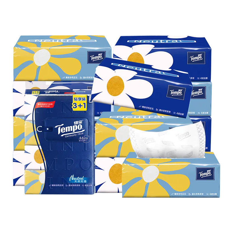 Debao Thickeneded 4-Layer 90-Pack Full Box Facial Tissue Napkin Tissue Vinda Classy Sakura Factory Batch