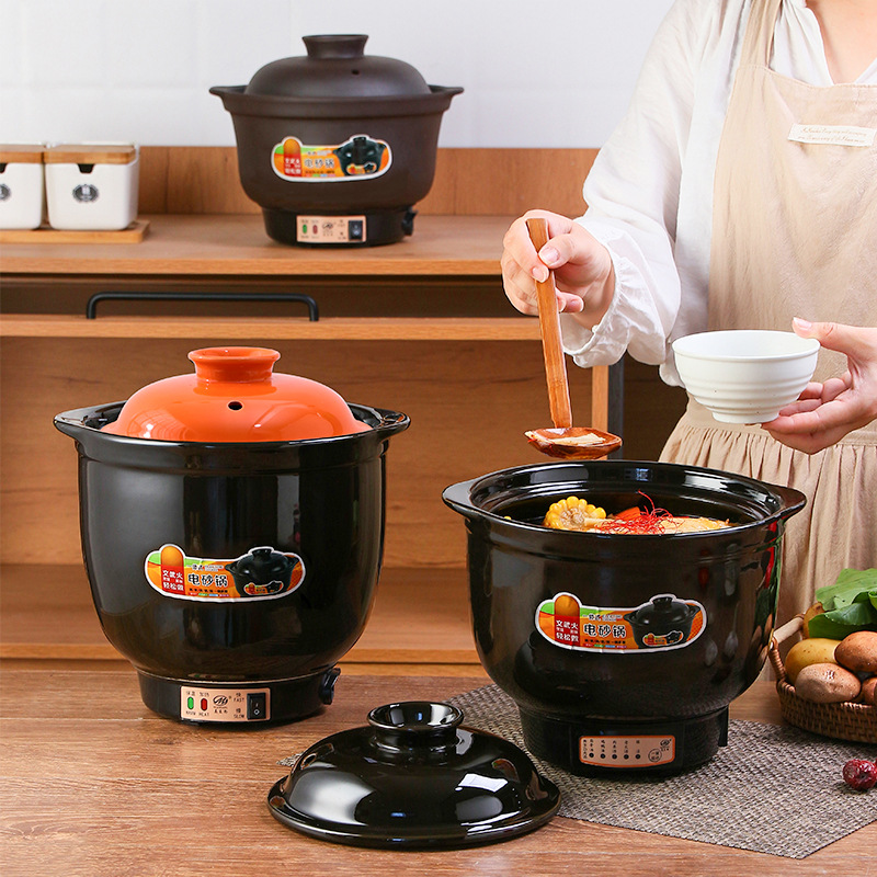 Новая электрическая глиняная кастрюля, кастрюля для тушения из пурпурной глины, кастрюля для каши, суповая кастрюля, небольшой бытовой прибор, коммерческая многофункциональная кастрюля для здоровья, оптовый производитель