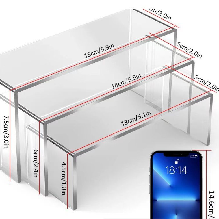U-образный дисплейный стенд прозрачный складской стенд для косметики ручной работы стенд для хранения игрушек 3 мм толщина прямая продажа с завода оптовая
