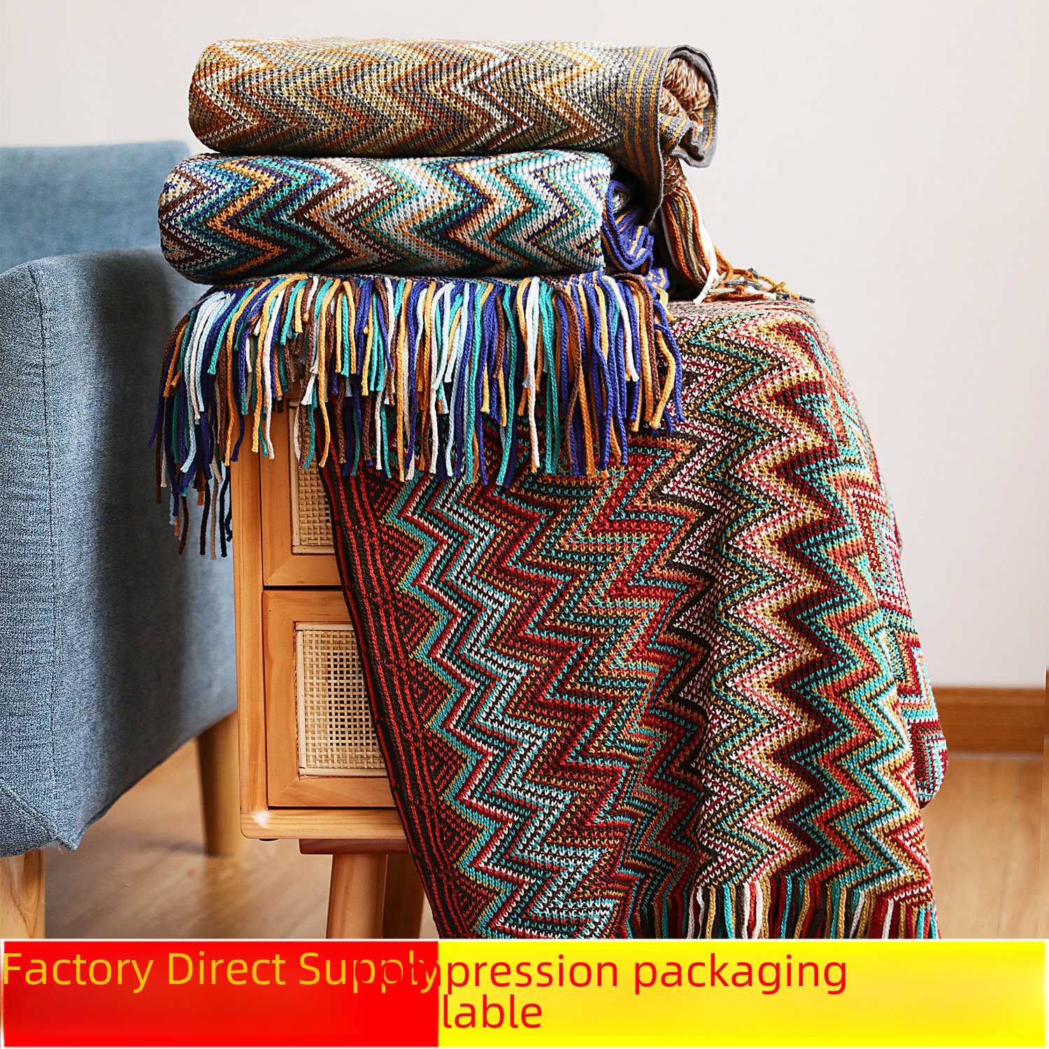 Bohemian Sofa Blanket Cover Blanket Blanket Summer Knitted Blanket Office Nap Blanket Air Conditioning Blanket Blanket