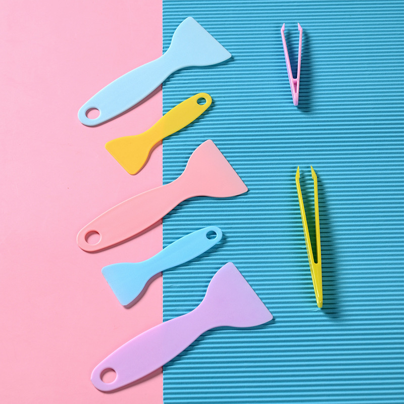 Маленькая лопата для палатки, макаронного цвета, розовая, голубая, фиолетовая, практичная наклейка