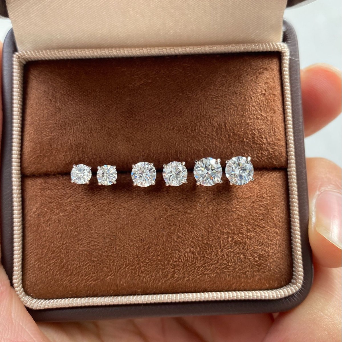 Классические серьги с бриллиантами S925, простые модные серьги с 5мм культивированным бриллиантом для женщин