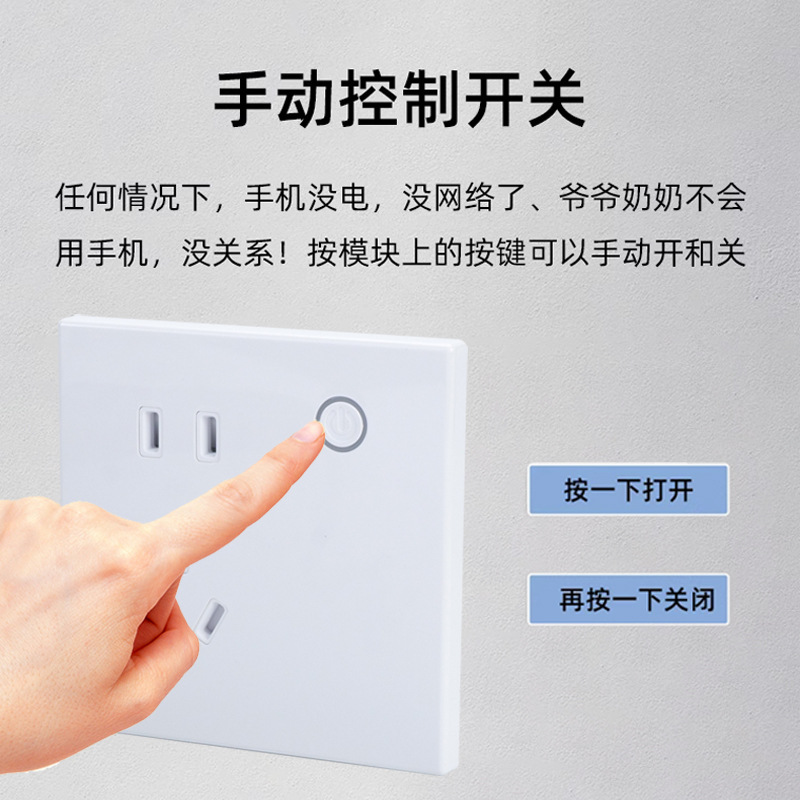 Ewelink Smart Socket 86 Type 10A Mobile Phone Remote Wifi Wall Socket Ai Voice Control