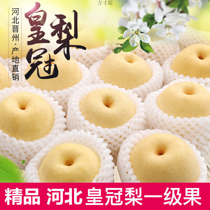 Целая коробка груш короны из Хэбэя, сезонные груши Дангшань, 3 груши, 10 свежих фруктов, хрустящие груши, 2.5кг