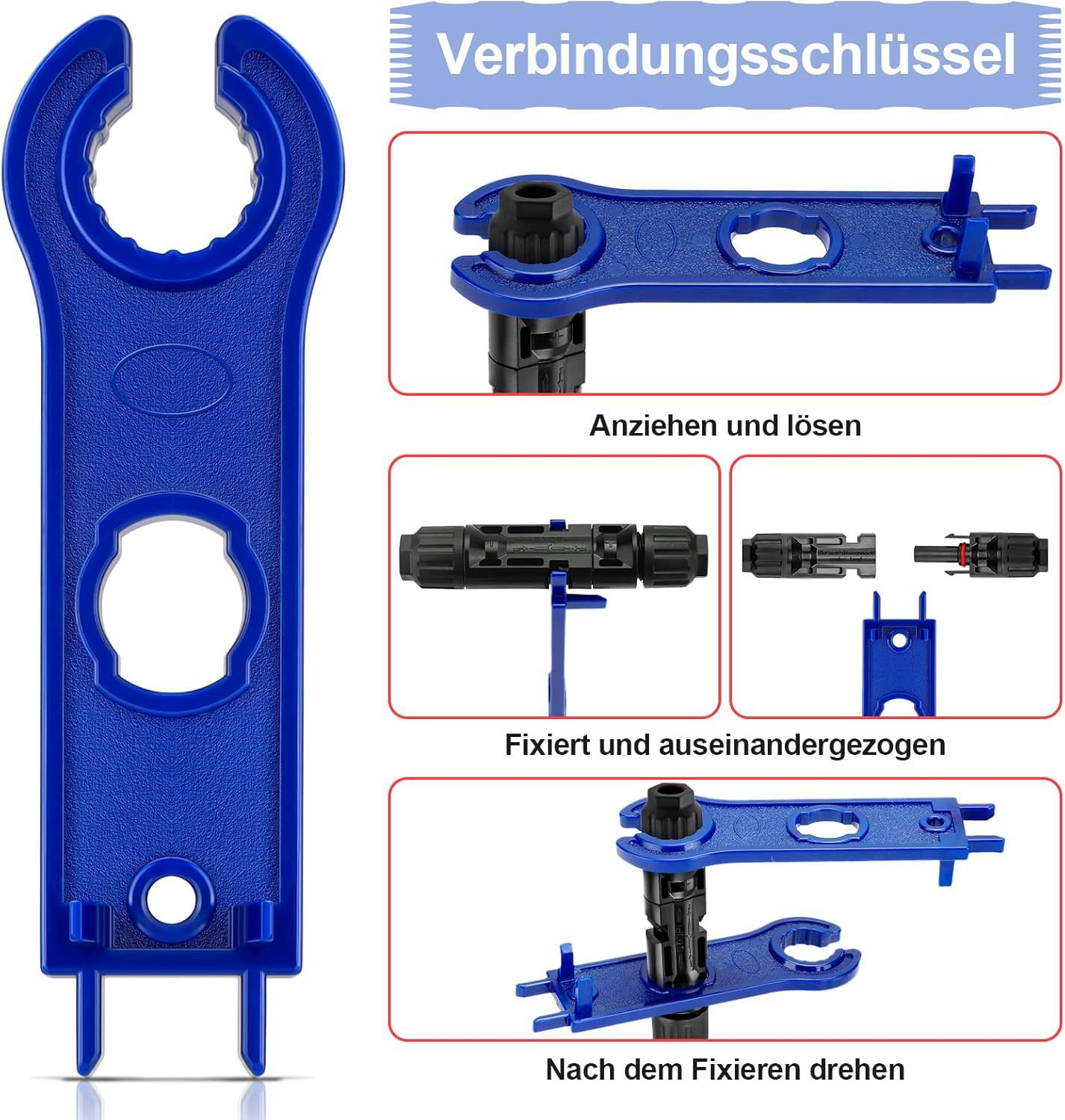 Solar Crimpzange Werkzeug Set Für 2.5/4/6mm² Pv Cable,10