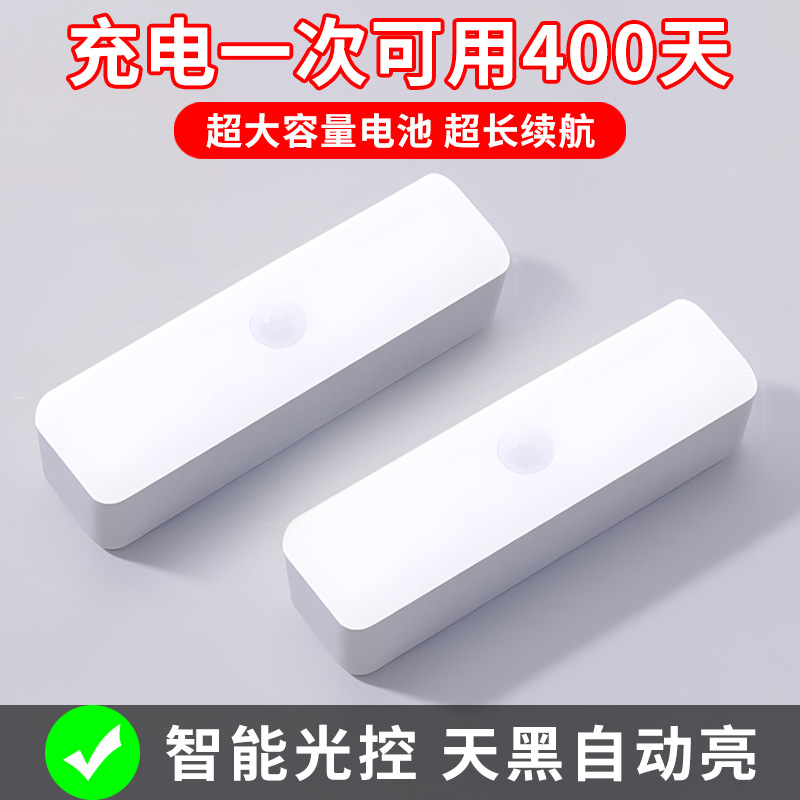 Интеллектуальная лампа с датчиком движения, автоматическое управление звуком и светом, ночная беспроводная светодиодная лампа для шкафа