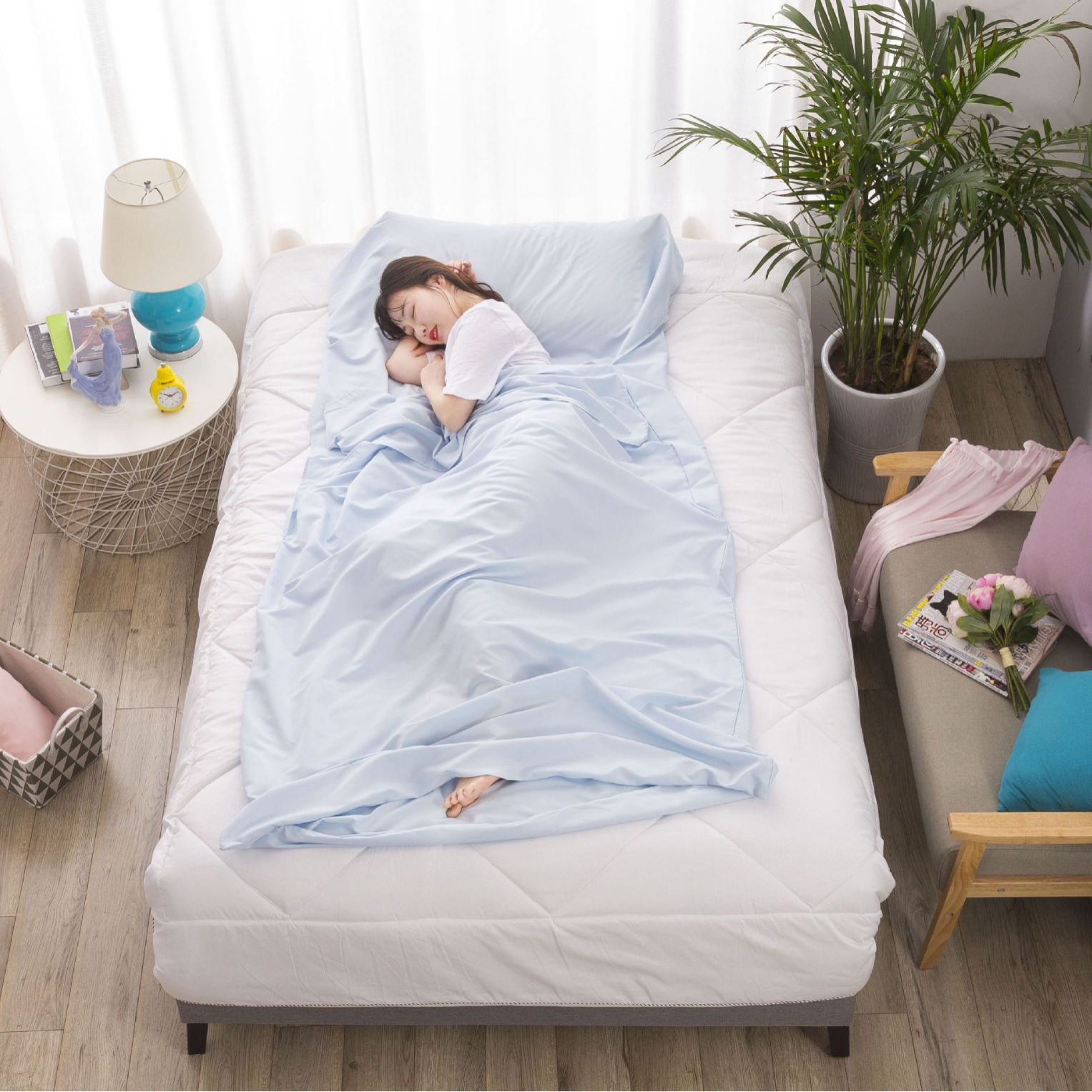 Travel Ultra-light Hotel Dirty Sleeping Bag Convenient Travel Train Sleeper Travel Non-disposable Bed Sheet Sleeping Bag