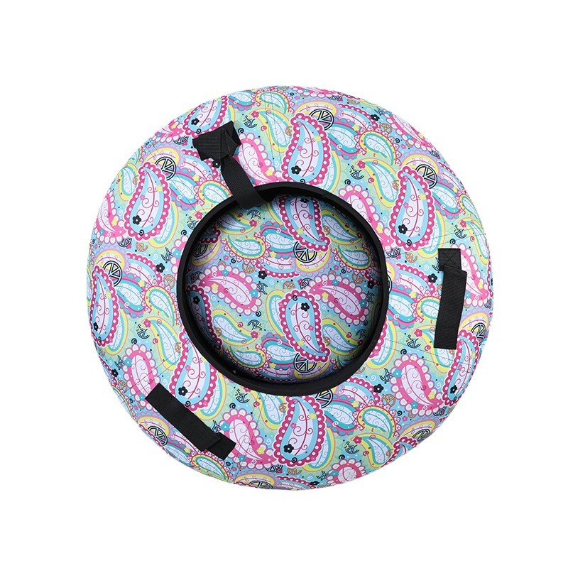 Foreign Trade Amazon Supplies Thickeneded Pvc Oxford Cloth 1000D Foldableable Ski Ring Snow Rubber Inflatable Slide Ring