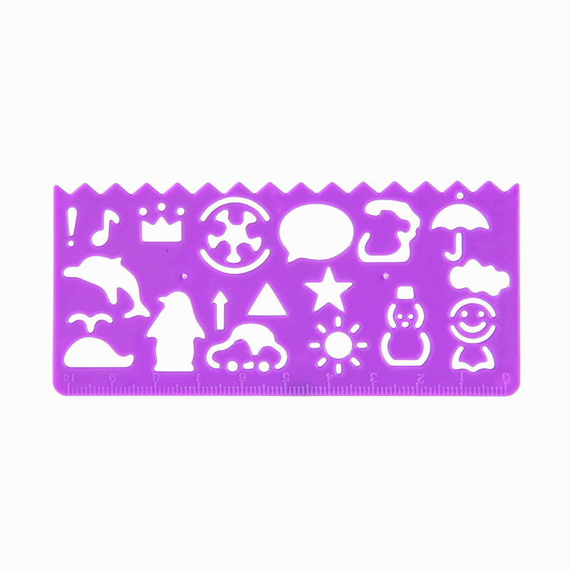 Children's puzzle multi-functional changeable thousand-flower ruler creative student stationery cute drawing ruler practice drawing set ruler