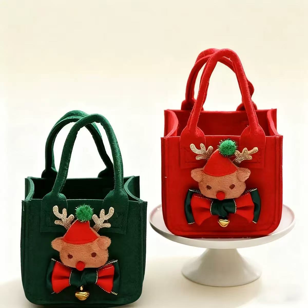 Cross-Border Christmas Gift Bag, Felt Hand Bag, Exquisite Appearance, Christmas Bag, Apple Packaging Bag, Kidsren's Candy Bag