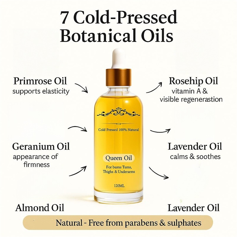 Queen Oil Cold Pressed Natural Botanical Firming Oil Body Oil
