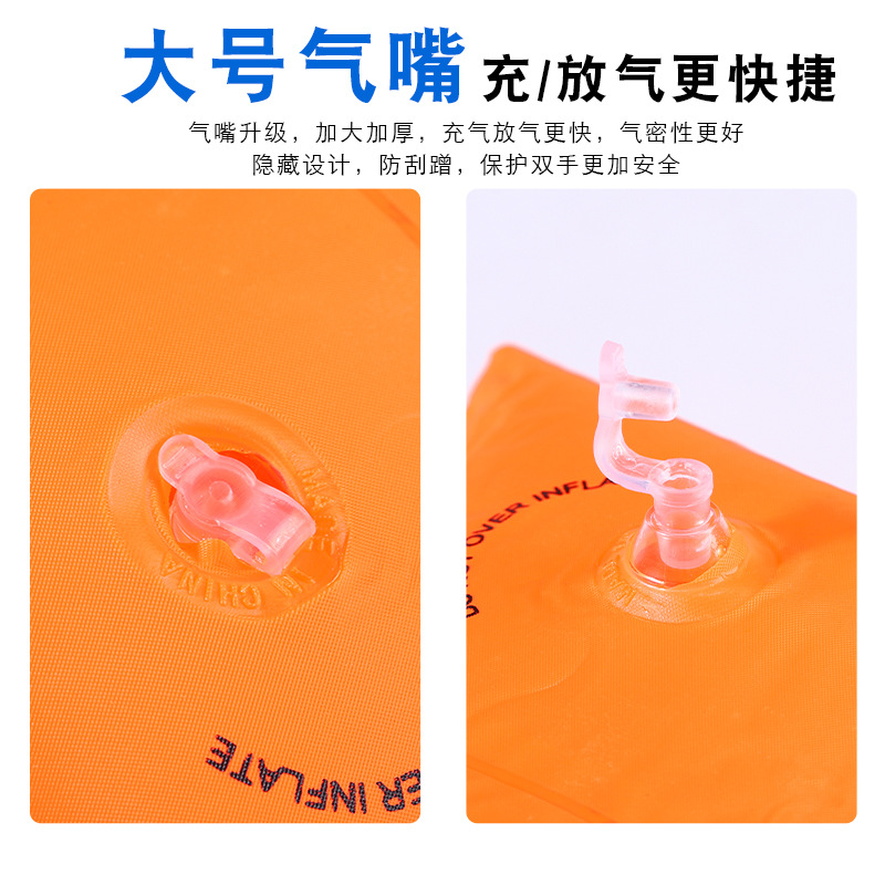 Factory Spot Kidsren's Inflatable Swimming Sleeves Pvc Linen Pattern Inflatable Swimming Ring Arm Ring Adult Double Air Bag